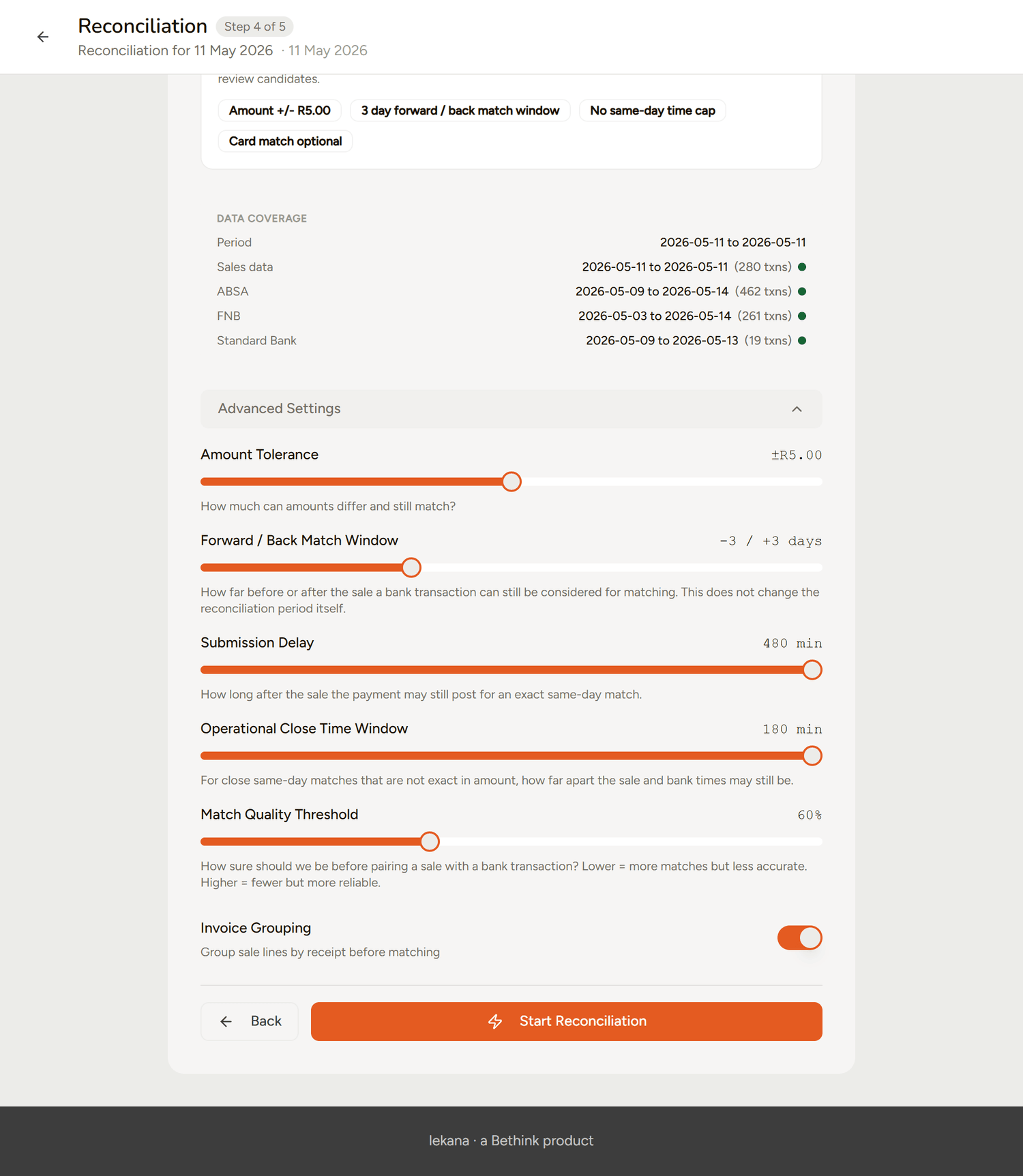 Step 4: configure the matching